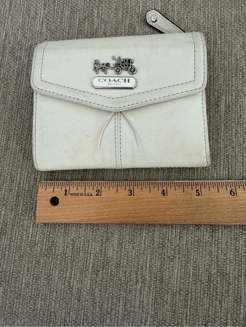 Coach White Madison Wallet
